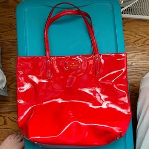Kate Spade Red Patent Leather Tote